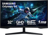32" Odyssey G55C Series QHD 1000R Curved Gaming Monitor, 1Ms(Mprt), HDR10, 165Hz, AMD Radeon Freesync, Eye Care, Glare Free, Sharp Resolution LS32CG550ENXZA