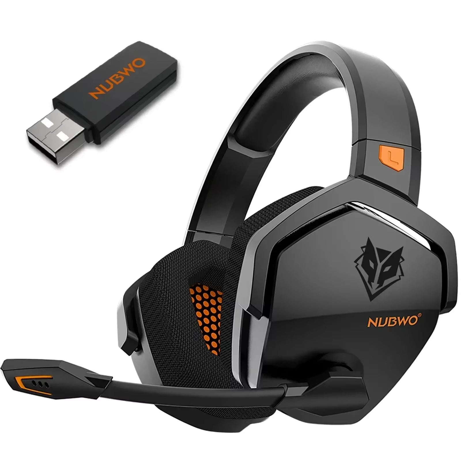 NUBWO G06 Wireless Gaming Headset for PS5 & PC, 100H Battery, 7.1 Surround Sound