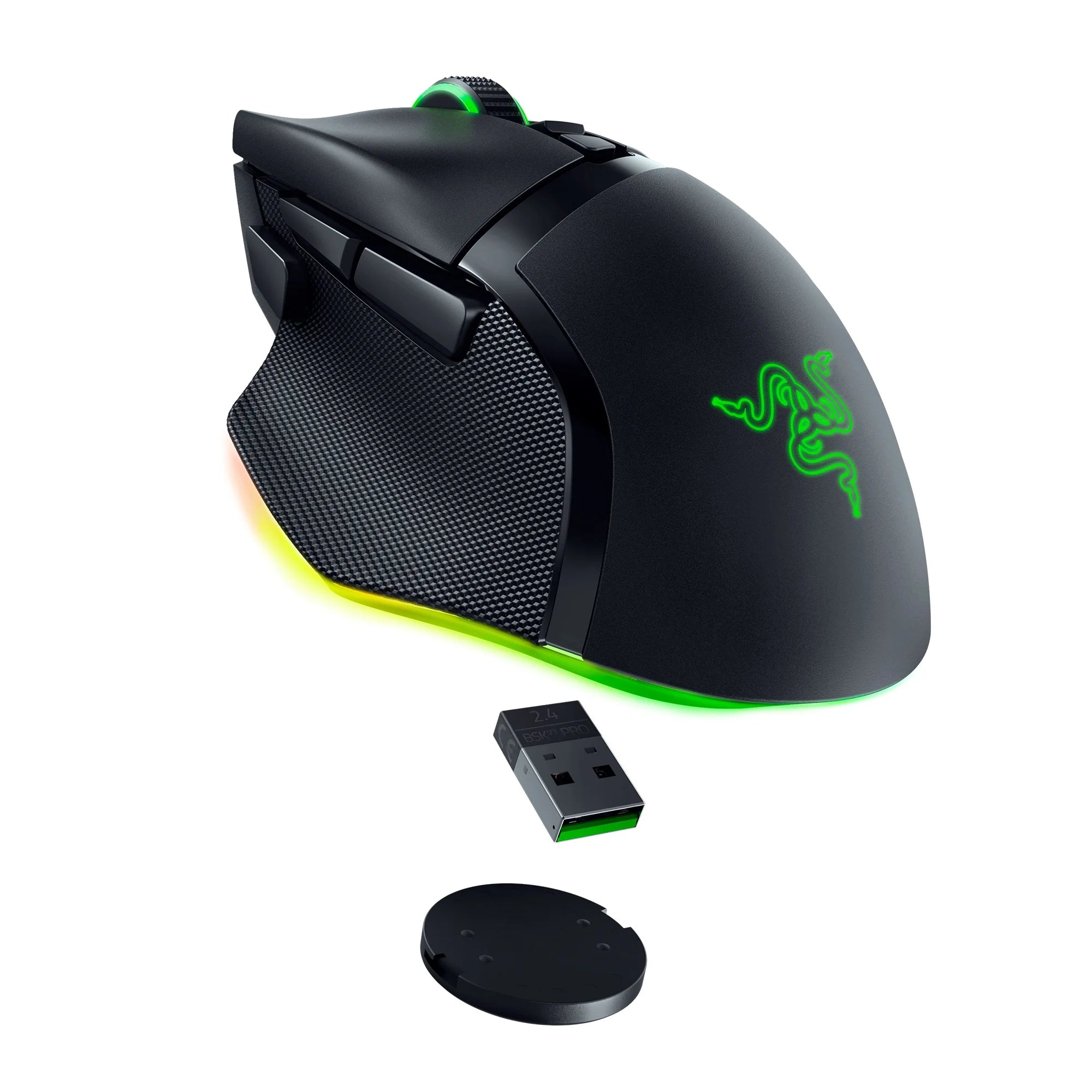 Basilisk V3 Pro Wireless Gaming Mouse, Hyperscroll Tilt Wheel, 2.4Ghz, Bluetooth, RGB, Black