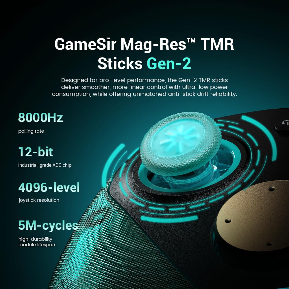 GameSir G7 Pro 8K Aimlabs Edition Wireless PC Controller, TMR Sticks, Hall Effect Triggers & 8000Hz Polling