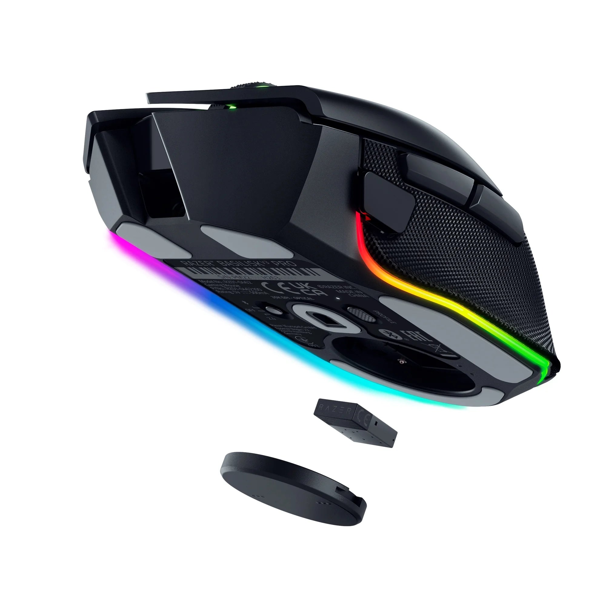 Basilisk V3 Pro Wireless Gaming Mouse, Hyperscroll Tilt Wheel, 2.4Ghz, Bluetooth, RGB, Black