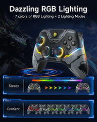X15 PC Controller - Enhanced Wireless Bluetooth Controller with Hall Joysticks/Hall Triggers/Rgb Lighting - No Stick Drift, No Dead Zone - Work for Windows PC, Android, Steam and Switch