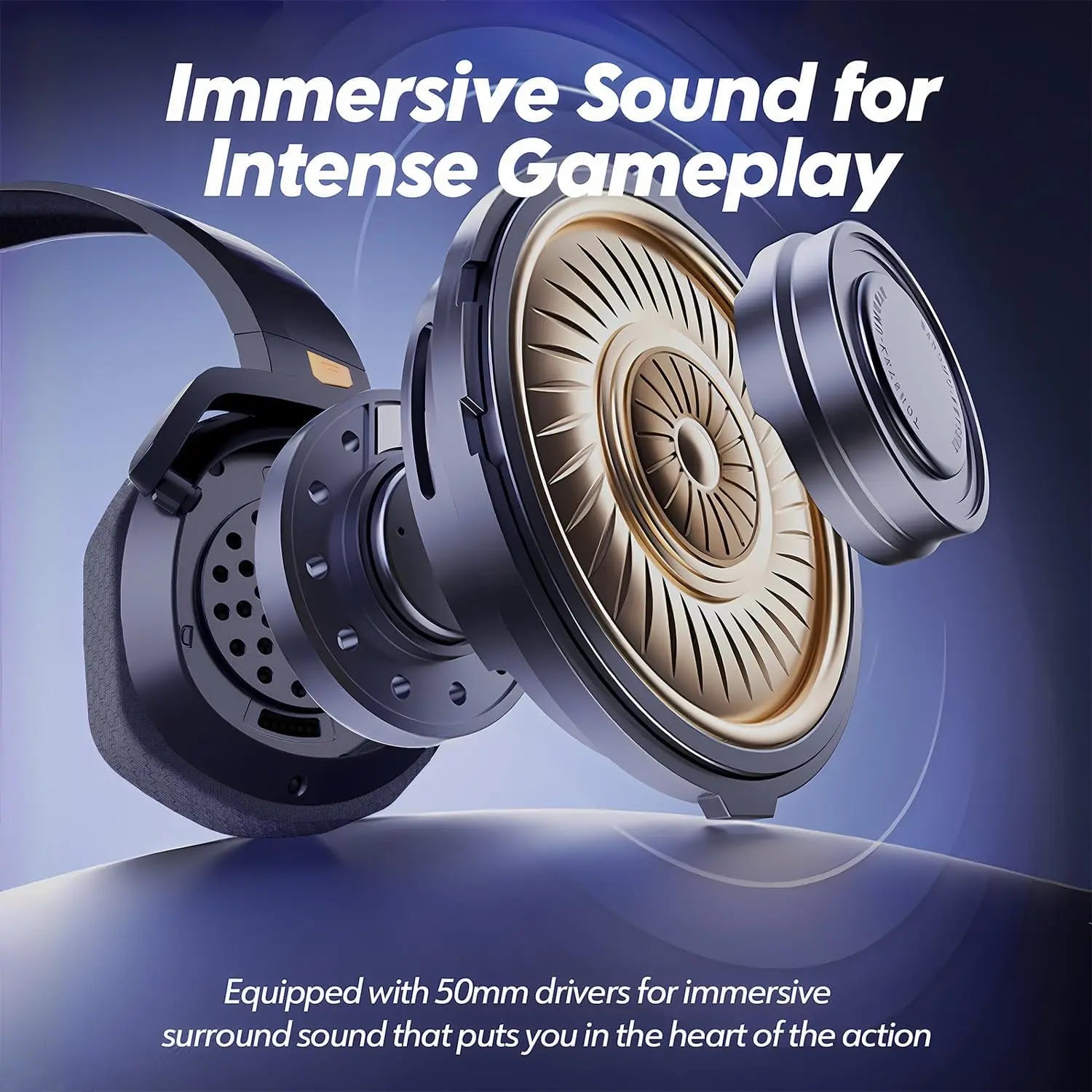 G06 Dual Wireless Gaming Headset with Microphone for PS5, PS4, PC - 23Ms Low Latency Audio - 100-Hour of Playtime - 50Mm Drivers (Black-Orange)