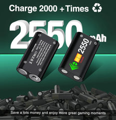 Controller Charger for Xbox,  Xbox Charging Station with 2 X 2550Mah Rechargeable Battery Packs for Xbox Series X|S/One X/S/Elite