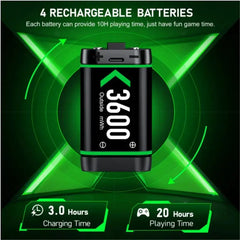 Rechargeable Battery for Xbox One Controller 4 X 3600Mwh Battery for Xbox One/Xbox Series X/S Charging Accessories 