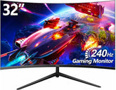 32 Inch Curved Gaming Monitor 240Hz,1K 1080P Computer PC Monitor with 1500R |1Ms (GTG) | HDR 600|Curved|122% Srgb|Dp/Hdmi|Vesa|Freesync & G-Syn,Mount Business, Office, Casual Gaming Monitors