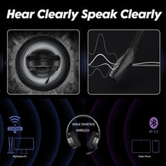 G06 Dual Wireless Gaming Headset with Microphone for PS5, PS4, PC - 23Ms Low Latency Audio - 100-Hour of Playtime - 50Mm Drivers (Black-Orange)