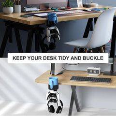 360° Rotating Controller Headphone Holder - Larger Desk Cup Holder with Adjustable Headset Hanger Controller Stand | Clamp on Desk Organizer | Gaming Desk Pc Accessories