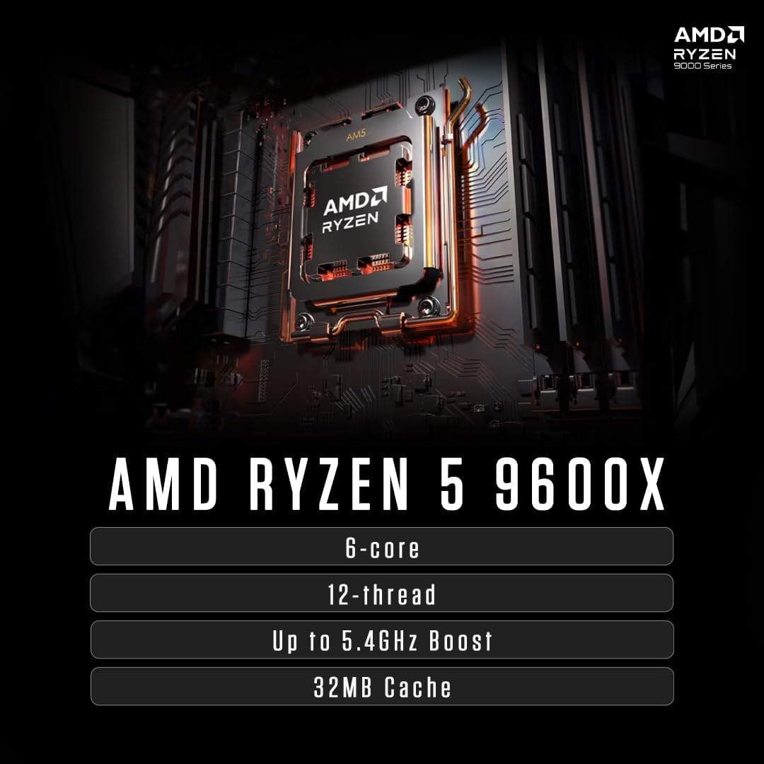 Gaming Desktop PC, Ryzen 7 8700F, RTX 5060 Ti, 32GB DDR5 RAM, 1TB NVMe SSD