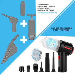 Air Duster - Computer Vacuum Cleaner - for Keyboard Cleaning- Cordless Canned Air- Powerful - Energy-Efficient(Air-01)