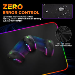 RGB Gaming Mouse Pad,15W Wireless Charging Mousepad with 10 Light Modes, Large Mousepad with Premium Smooth Surface, Non-Slip Mouse Mat for Gaming, Desk, Pc,Office, 31.5X11.8X0.16Inch