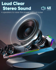 G11 Computer Speakers for Desktop, Touch Lights PC Speakers with Surge Clear Sound, USB C/USB Powered for Computer Desktop PC Laptop Monitor