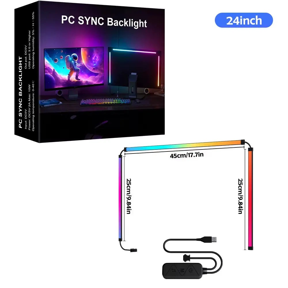 RGB Gaming Lights Strip Monitor Backlight LED Display Sync PC Atmosphere Screen