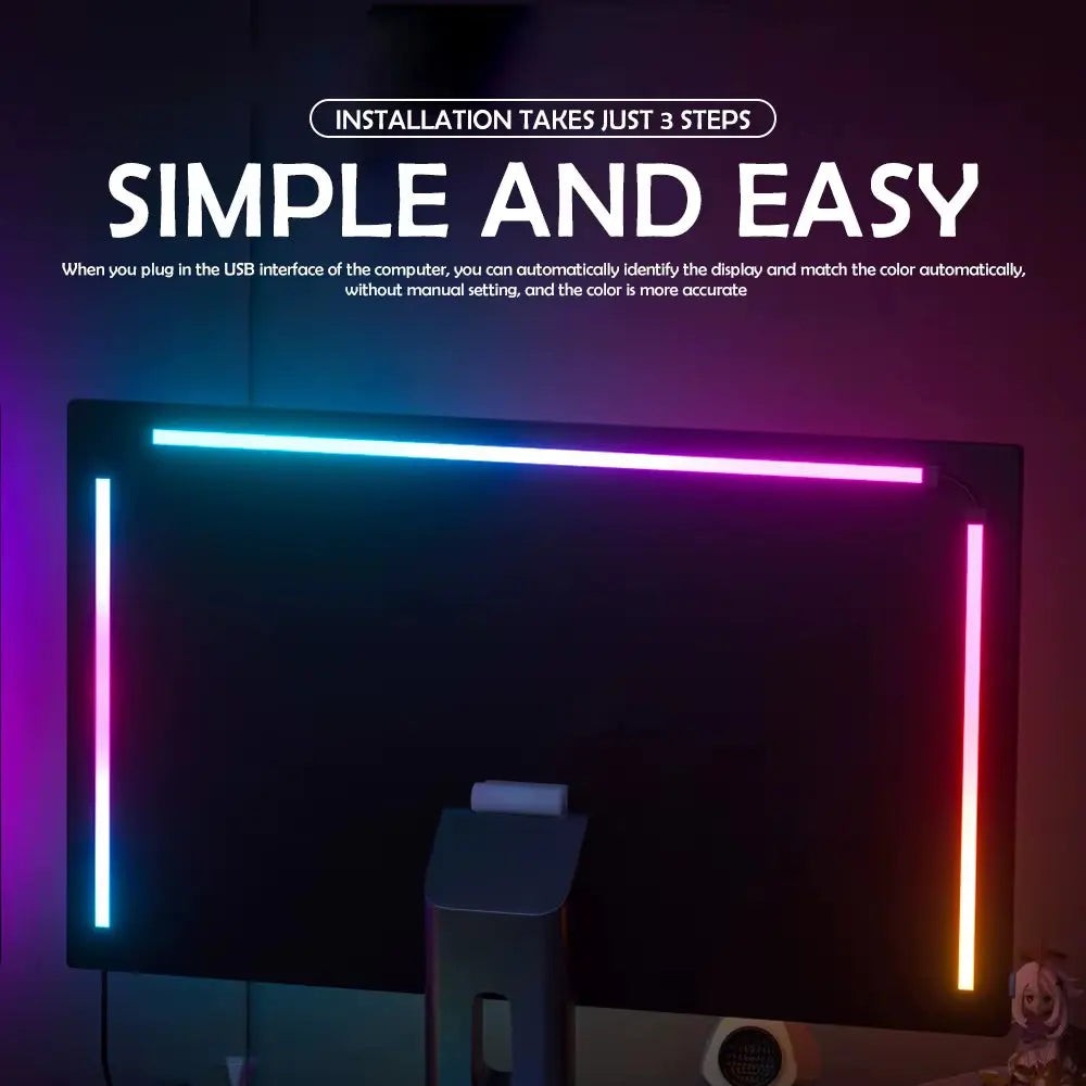 RGB Gaming Lights Strip Monitor Backlight LED Display Sync PC Atmosphere Screen