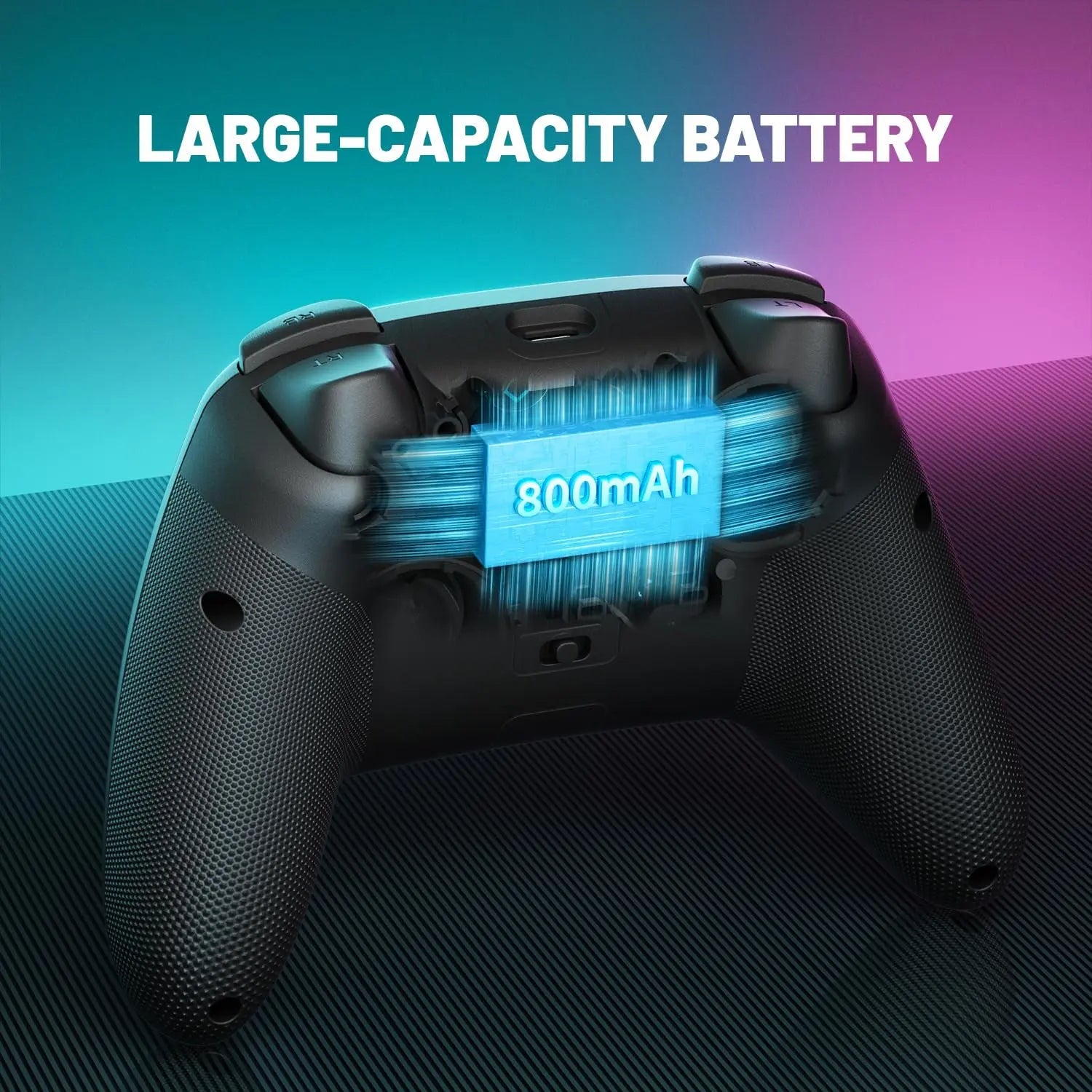 Wireless PC Gaming Controller - Hall Effect Joystick, 2.4G & Wired 1000Hz Polling Rate, 800Mah Battery, Adjustable Turbo/Vibration - for Pc/Switch/Ios/Android