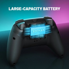 Wireless PC Gaming Controller - Hall Effect Joystick, 2.4G & Wired 1000Hz Polling Rate, 800Mah Battery, Adjustable Turbo/Vibration - for Pc/Switch/Ios/Android