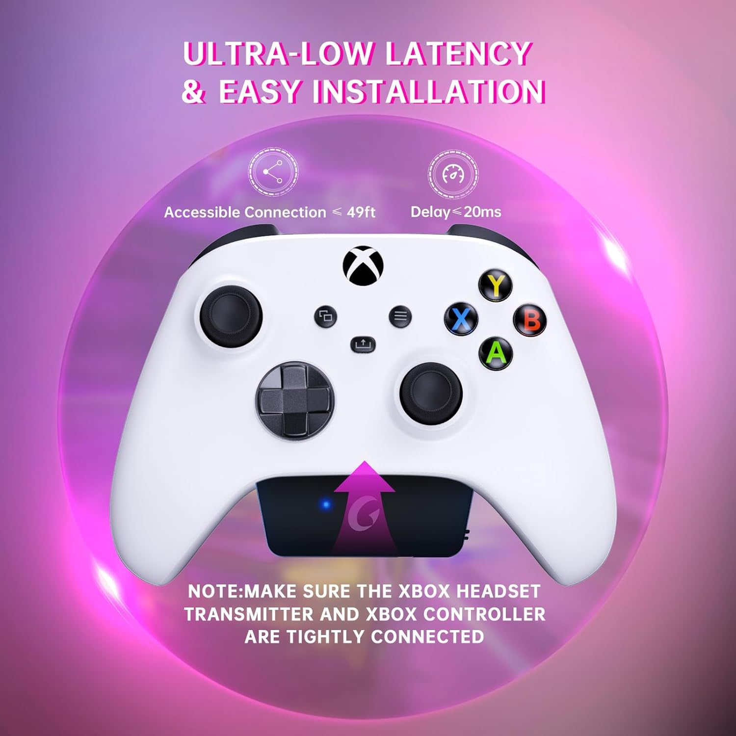 Wireless Gaming Multi-Device compatibility Headset with Detachable Noise Canceling Mic.