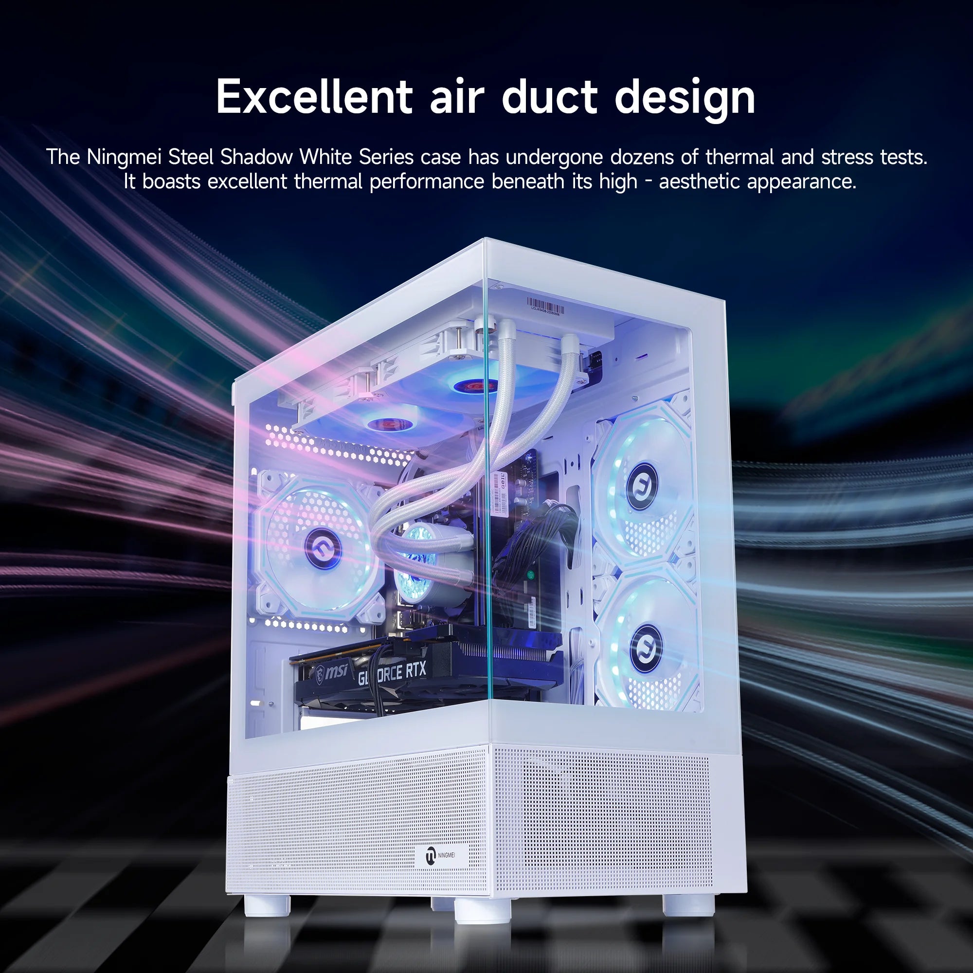 Gaming PC with AMD Ryzen 7 5700X, NVIDIA RTX 5060 Ti 8GB, 32GB DDR4 RAM, 1TB NVMe SSD, WiFi, White RGB Desktop for Gaming and Content Creation