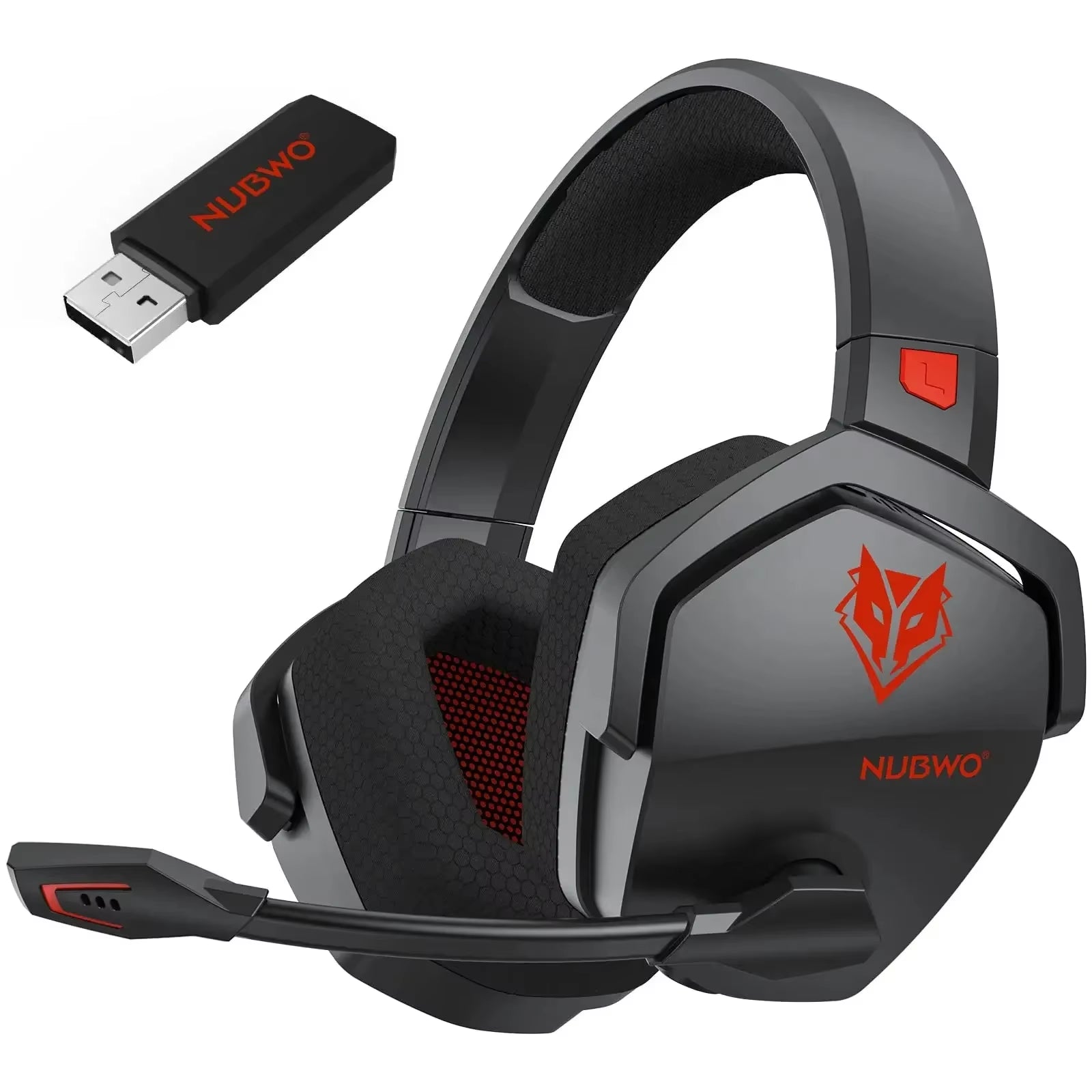 NUBWO G06 Wireless Gaming Headset for PS5 & PC, 100H Battery, 7.1 Surround Sound