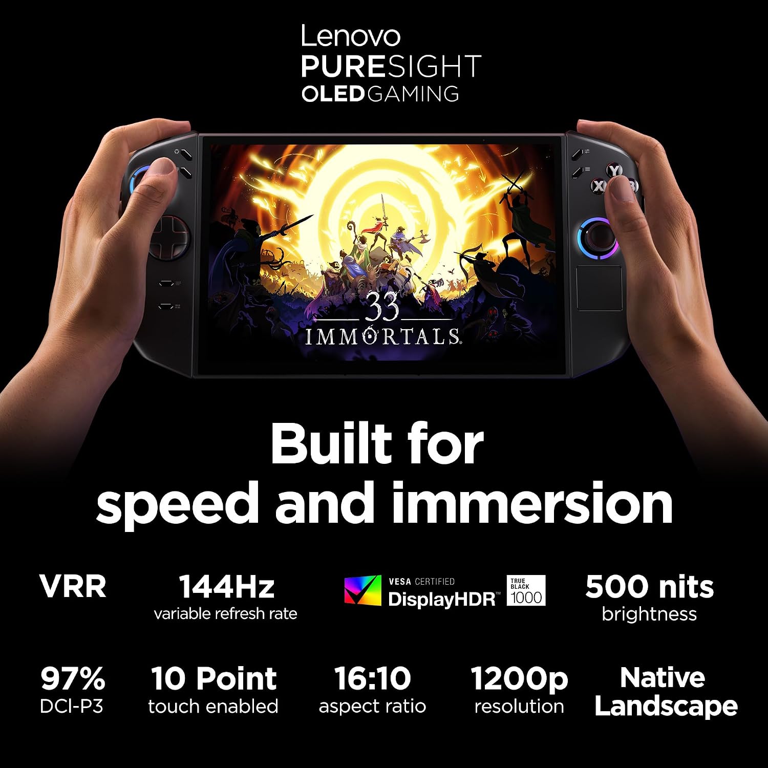 Lenovo Legion Go 2 Handheld Gaming PC, Ryzen Z2, 16GB RAM, 1TB SSD, 8.8" OLED 144Hz Display