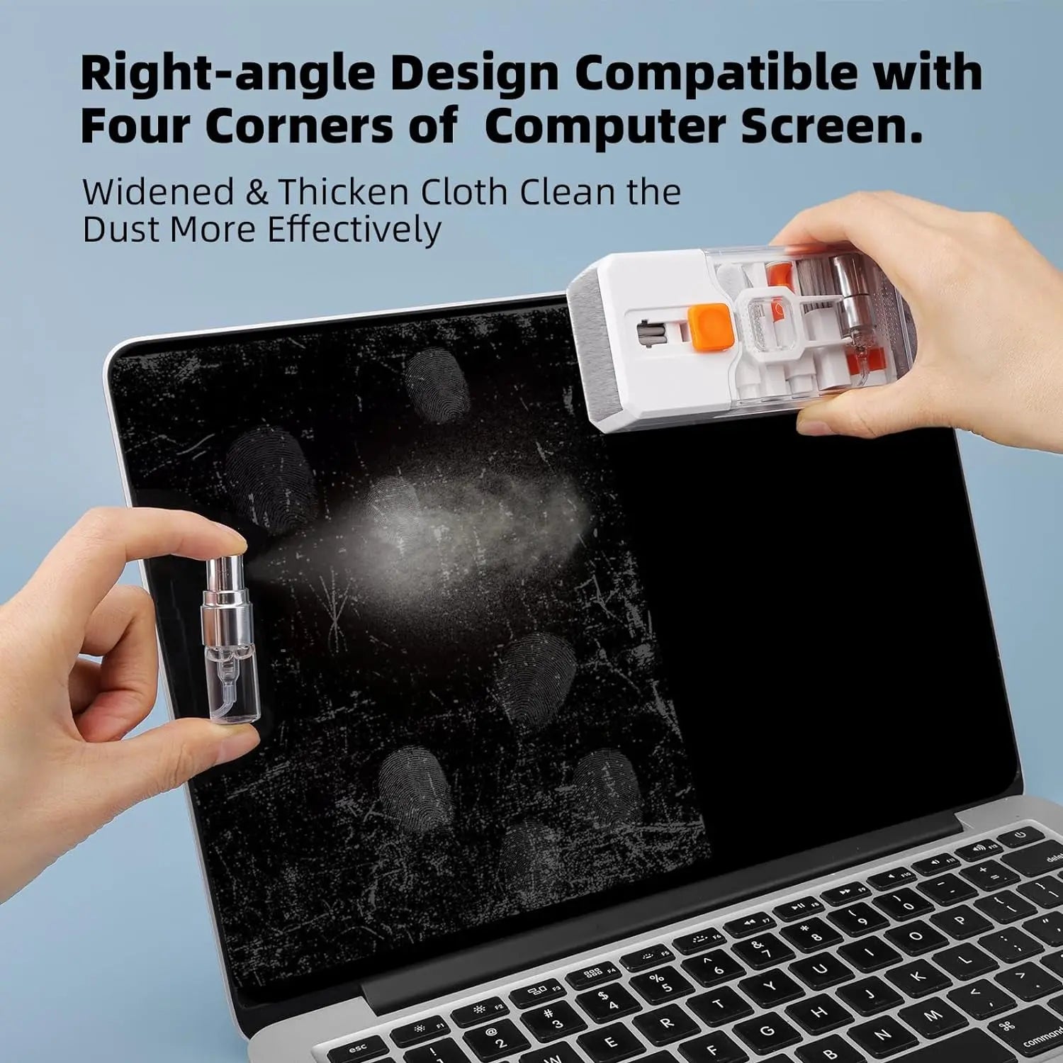 Keyboard Cleaning Kit Laptop Cleaner, 10-In-1 Computer Screen Cleaning Brush Tool, Multi-Function PC Electronic Cleaner Kit Spray for Ipad Iphone Pro, Earbuds, Camera Monitor, All-In-One with Patent