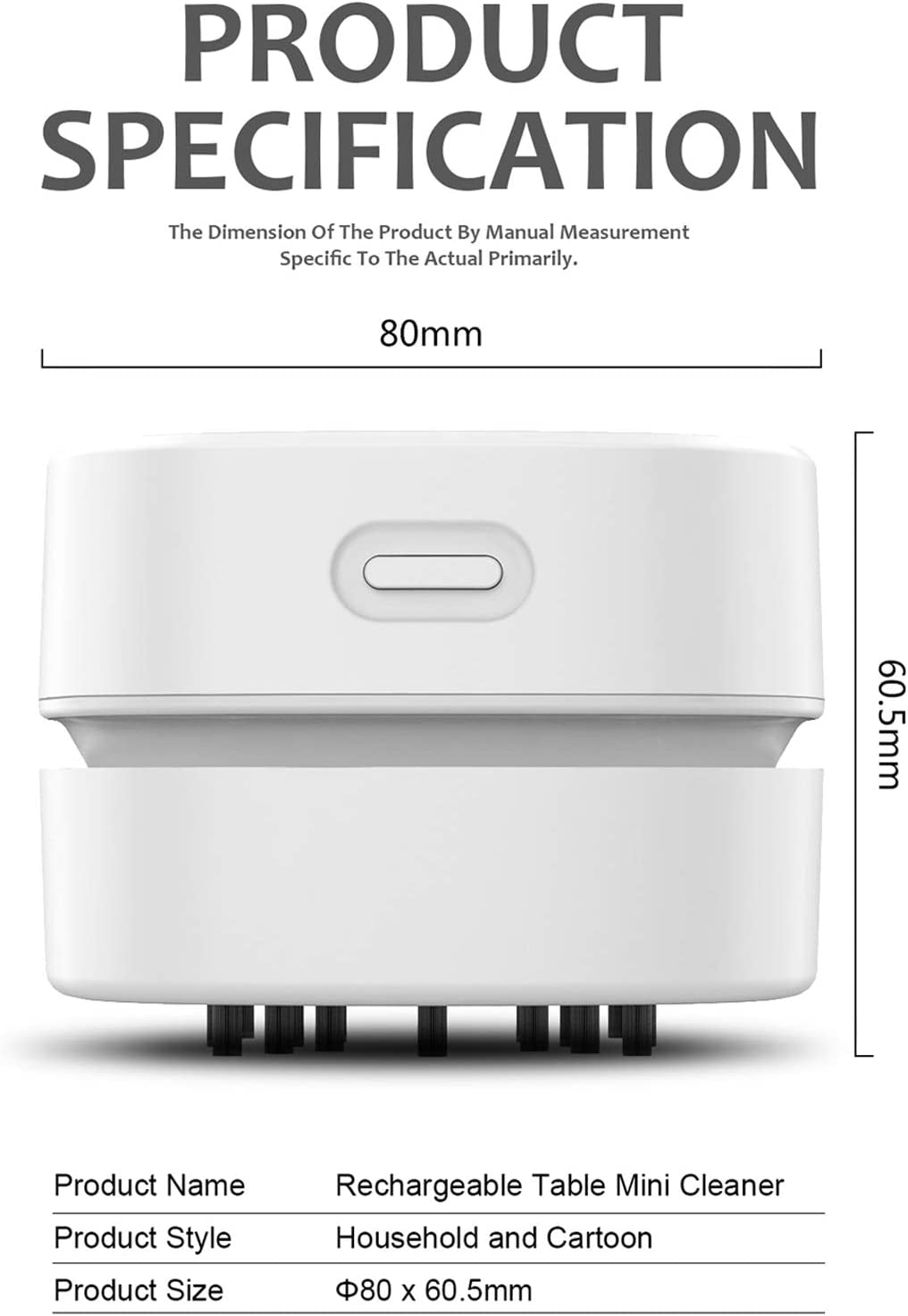 Desktop Vacuum Cleaner with Rotatable Design for Keyboard/Home/School/Office