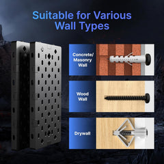 Controller and Headphone Holder Wall Mount, Modular Gaming Pegboard