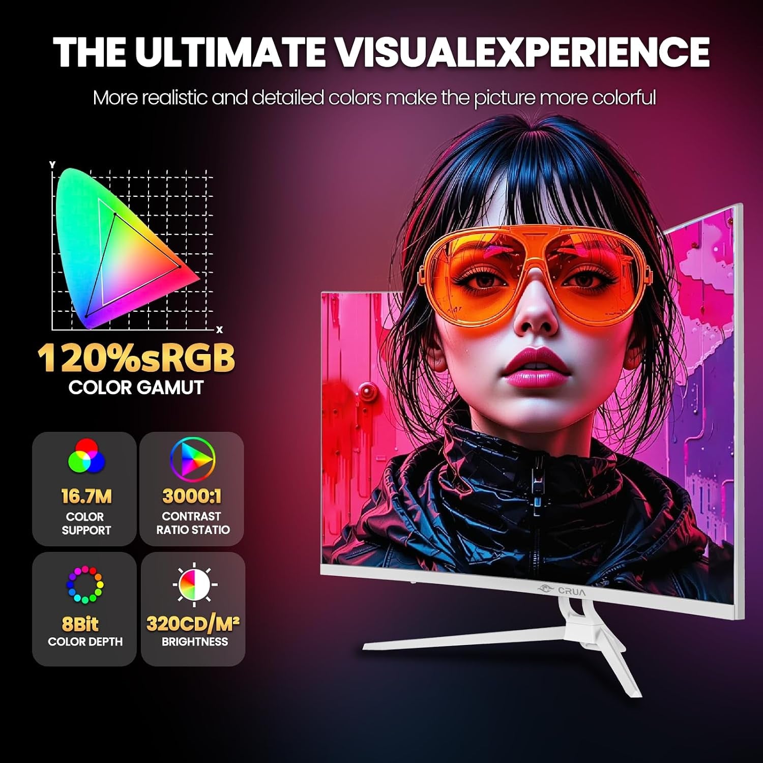 32" 4K UHD 160Hz Curved Gaming Monitor, 1500R, AMD Freesync, White | 3840X2160 VA, 120%Srgb, Built-In Speakers, HDMI 2.1/DP 1.4 and 75X75Mm Wall Mount for Gaming, Streaming, Editing and Work