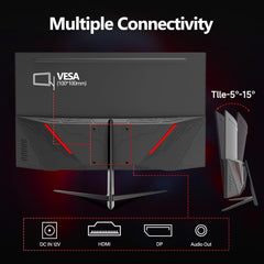 32 Inch Curved Gaming Monitor 240Hz,1K 1080P Computer PC Monitor with 1500R |1Ms (GTG) | HDR 600|Curved|122% Srgb|Dp/Hdmi|Vesa|Freesync & G-Syn,Mount Business, Office, Casual Gaming Monitors