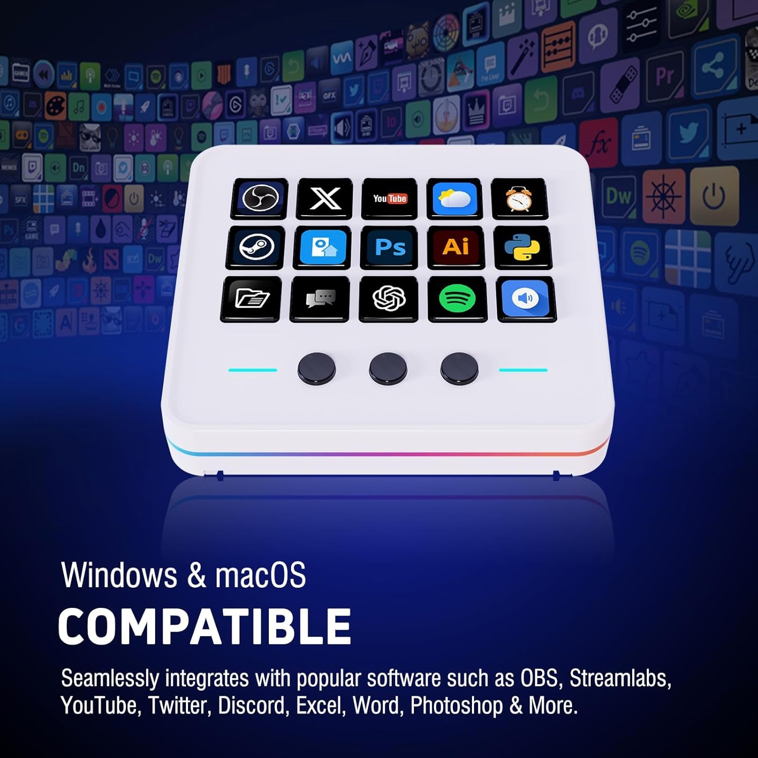 VSDINSIDE Macro Keypad and Stream Controller Deck
