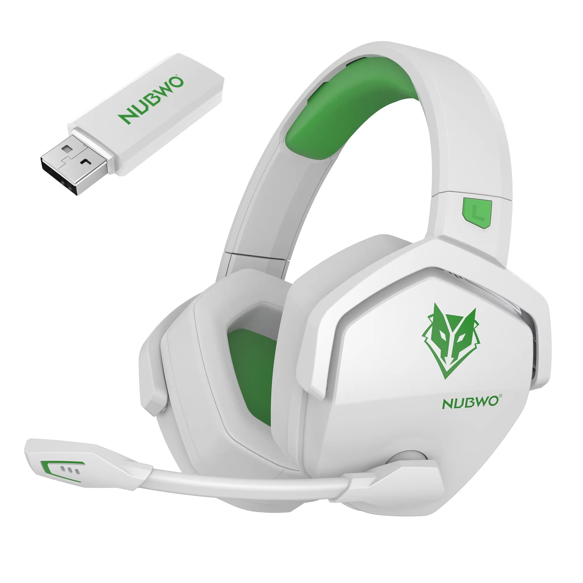 NUBWO G06 Wireless Gaming Headset for PS5 & PC, 100H Battery, 7.1 Surround Sound