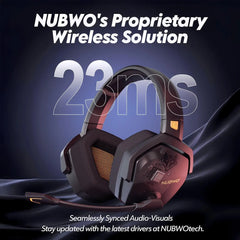 G06 Dual Wireless Gaming Headset with Microphone for PS5, PS4, PC - 23Ms Low Latency Audio - 100-Hour of Playtime - 50Mm Drivers (Black-Orange)