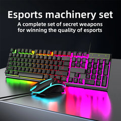 Multifunctional Backlit USB Wired Gaming Keyboard And Mouse Combo for PC Office Home