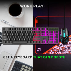 Multifunctional Backlit USB Wired Gaming Keyboard And Mouse Combo for PC Office Home