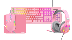 Mistic RGB Gaming Combo – Keyboard (105 Keys), Backlit Mouse (6400 DPI), & Headphones with Microphone