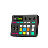 Broadcast Live Sound Card Quipment Podcast Gaming Audio Mixer with Microphone Set DJ Device for Audio Recording Live Streaming
