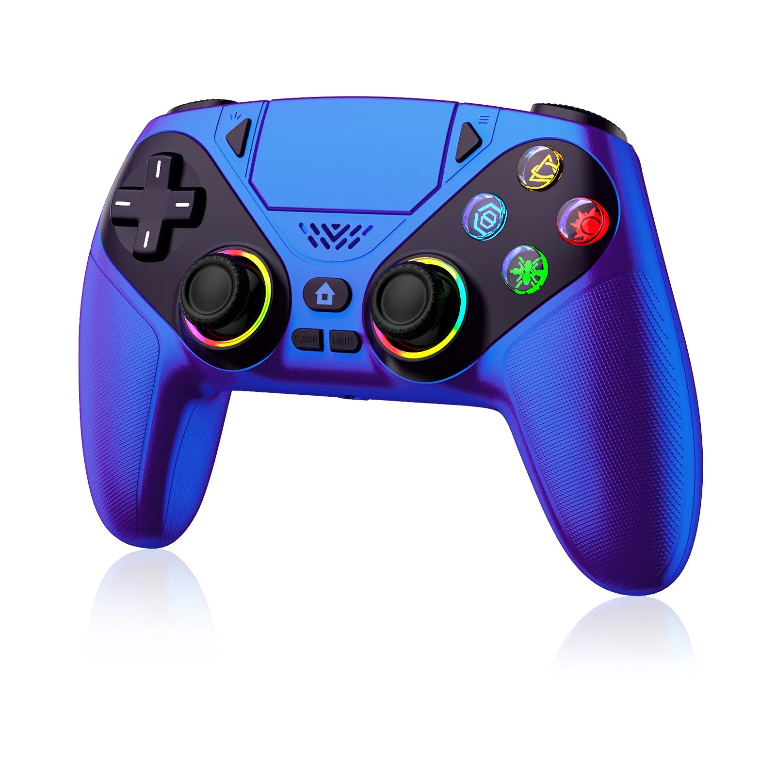 Dualpack RGB Wireless Controller Compatible with PS5 and PC, Hall Effect Triggers, Programmable Buttons, Turbo Mode, Dual Vibration Gamepad