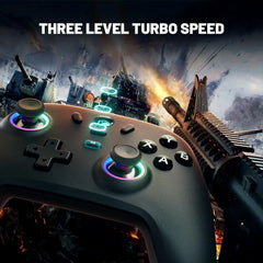 Wireless PC Gaming Controller - Hall Effect Joystick, 2.4G & Wired 1000Hz Polling Rate, 800Mah Battery, Adjustable Turbo/Vibration - for Pc/Switch/Ios/Android