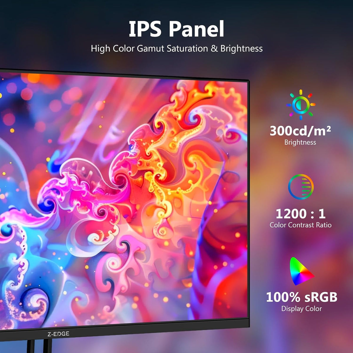 Z-EDGE UG32 32" Curved Gaming Monitor, QHD 1440p, 180Hz, 1ms, FreeSync Premium, 1500R