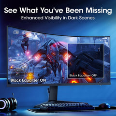 34-Inch Curved Ultrawide WQHD 3440×1440 Gaming Monitor, 180Hz 1000R- PIP/PBP, 1Ms(Mprt), HDR400, DCI-P3 95%, Freesync Premium, 1 X DP 1.4 & 2 X HDMI 2.0, Tilt Height Swivel Adjustment, 34E6UC