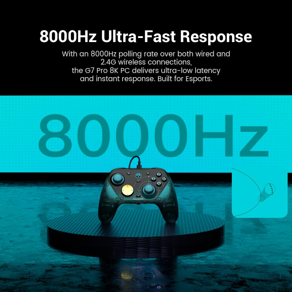 GameSir G7 Pro 8K Aimlabs Edition Wireless PC Controller, TMR Sticks, Hall Effect Triggers & 8000Hz Polling