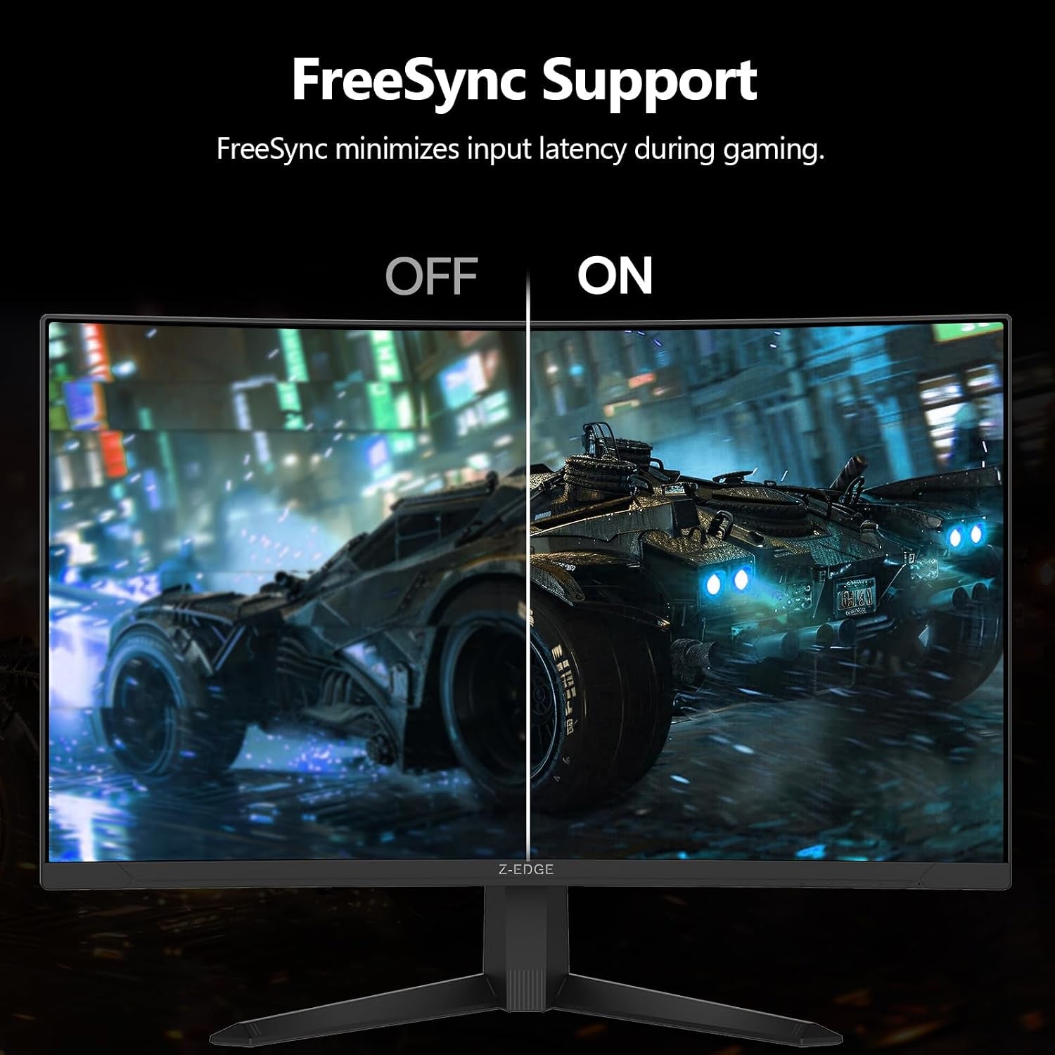Z-Edge 27 Inch Curved Gaming Monitor, 1080P, 300Hz/240Hz Computer Screen | UG27S 1500R Curved Computer Monitor, 1Ms, Freesync, Low Blue Light, Dual DP & HDMI, Metal Stand, for Office & Gaming