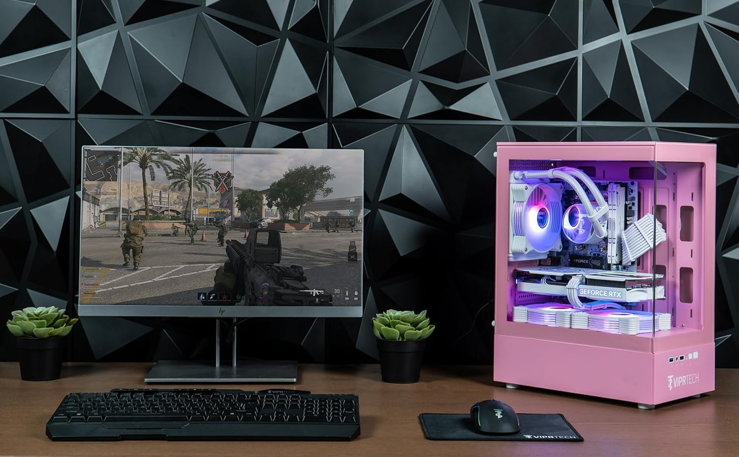 Stryker 4.0 Liquid-Cooled Gaming PC Desktop – Pink