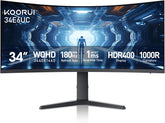 34-Inch Curved Ultrawide WQHD 3440×1440 Gaming Monitor, 180Hz 1000R- PIP/PBP, 1Ms(Mprt), HDR400, DCI-P3 95%, Freesync Premium, 1 X DP 1.4 & 2 X HDMI 2.0, Tilt Height Swivel Adjustment, 34E6UC
