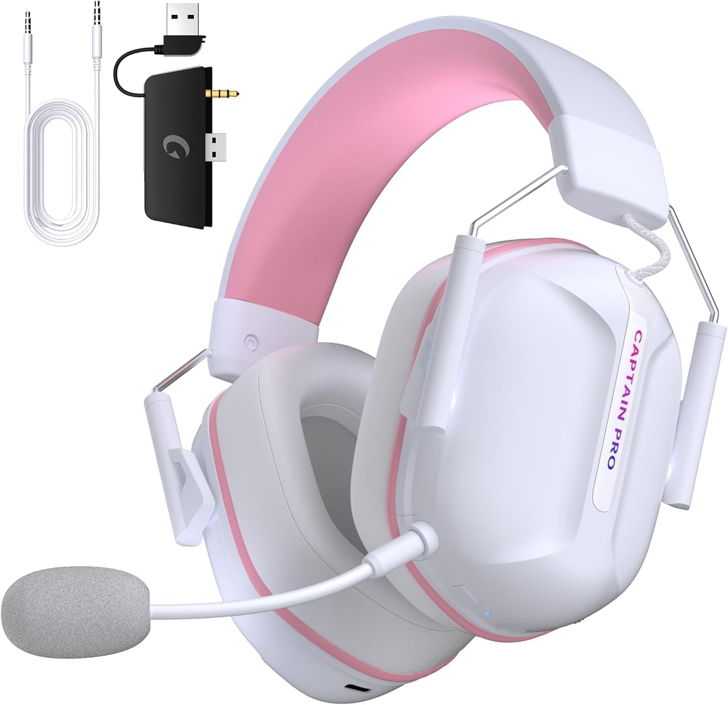 Wireless Gaming Multi-Device compatibility Headset with Detachable Noise Canceling Mic.