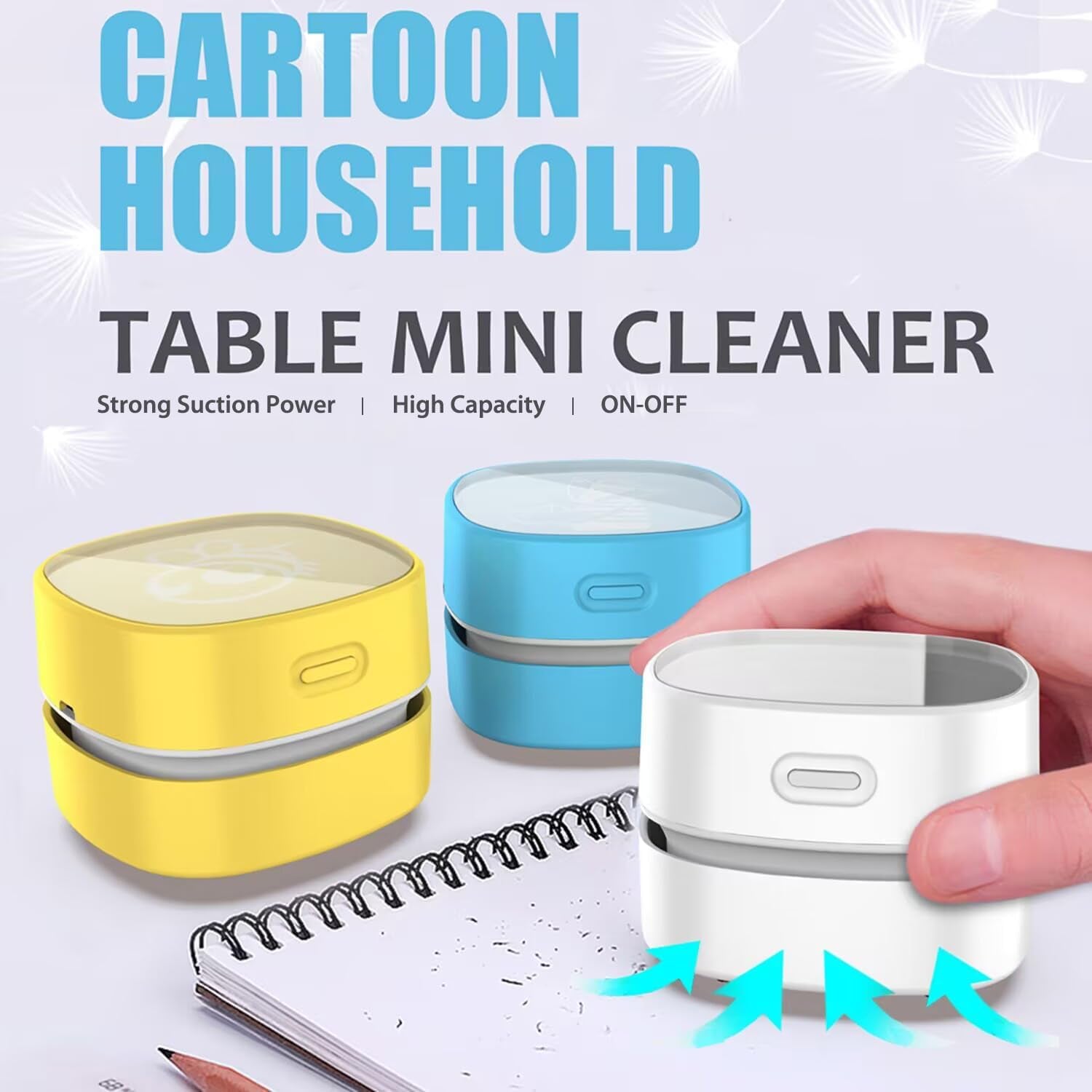 Desktop Vacuum Cleaner with Rotatable Design for Keyboard/Home/School/Office