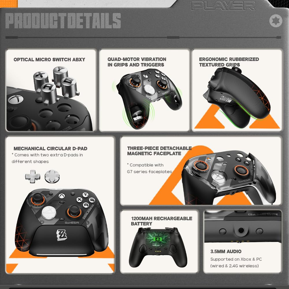 GameSir G7 Pro Wireless Xbox Controller, Zenless Zone Zero Edition, TMR Sticks & Charging Dock