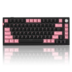 SKY81 75% Mechanical Gaming Keyboard, RGB Gasket Hot Swappable Wired Custom Creamy Sound Dampening Keyboard with Knob