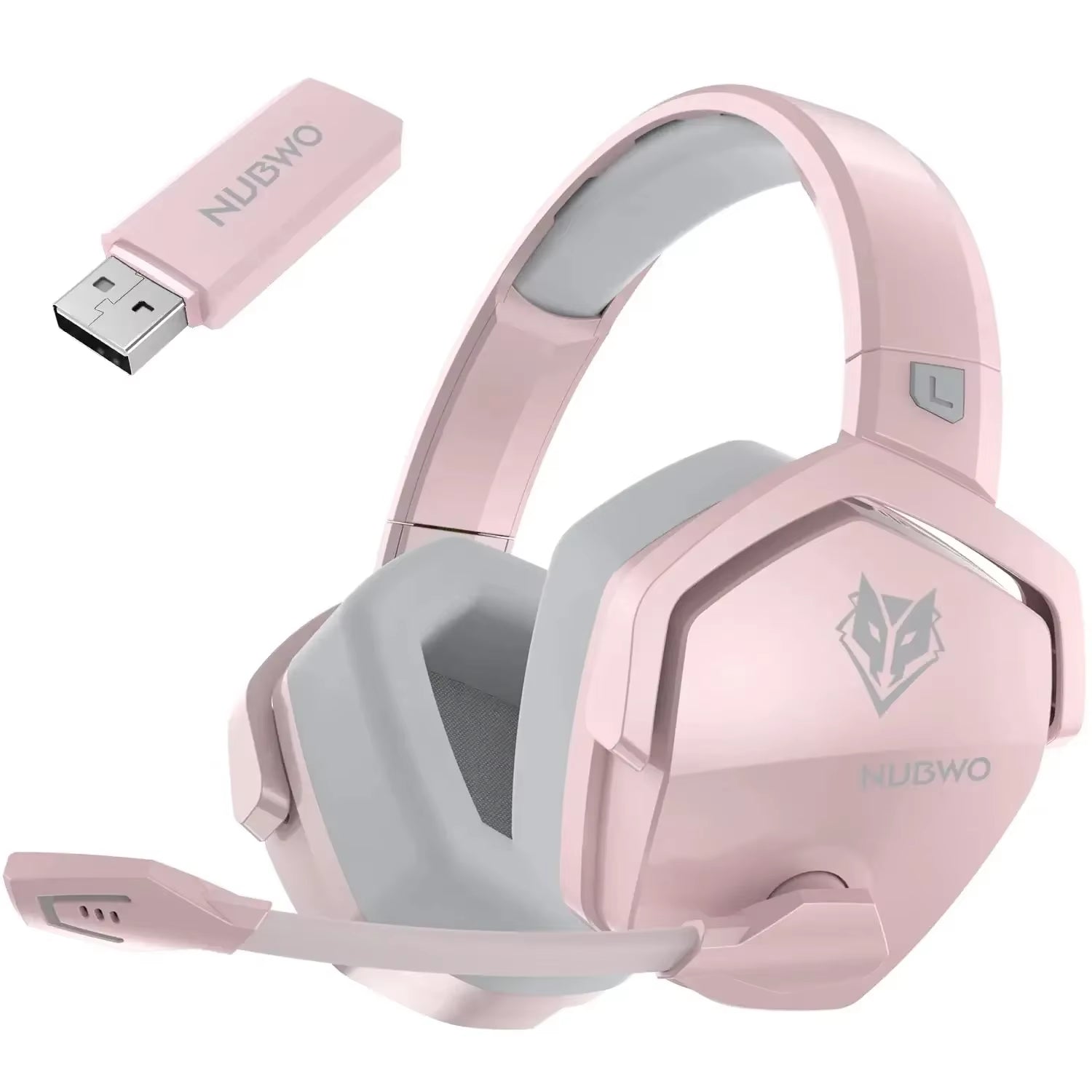 NUBWO G06 Wireless Gaming Headset for PS5 & PC, 100H Battery, 7.1 Surround Sound