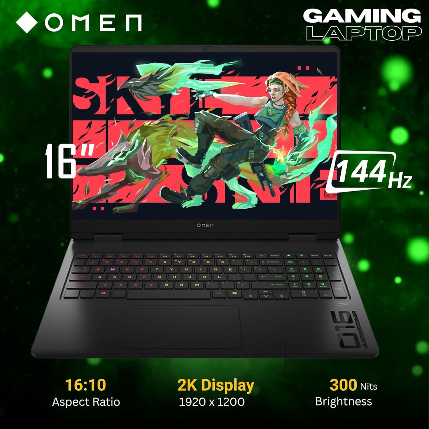 HP OMEN 16 Slim Gaming Laptop, 16 Inch 144Hz 2K IPS Display, Intel Core Ultra 9 285H, NVIDIA GeForce RTX 5070 8GB, 16GB DDR5 RAM, 1TB SSD, RGB Keyboard, Windows 11 Home